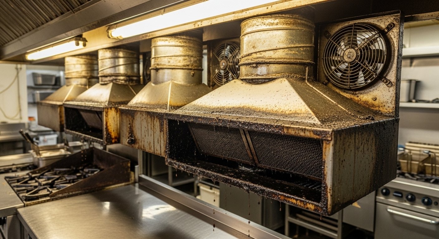 Restaurant Not Up to Code issue in a commercial kitchen exhaust system