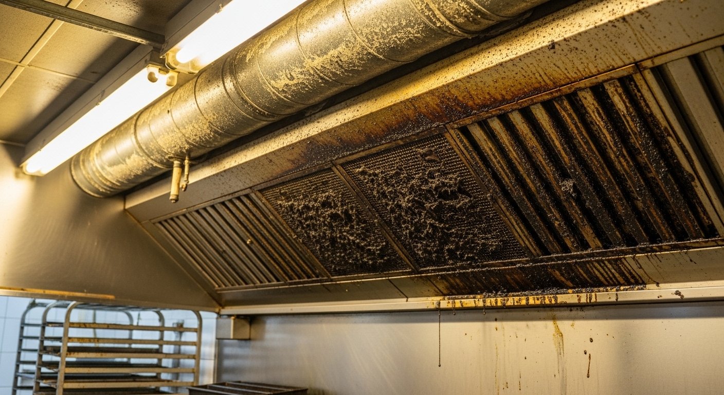 Kitchen Exhaust Fire Risk issue in a commercial kitchen exhaust system