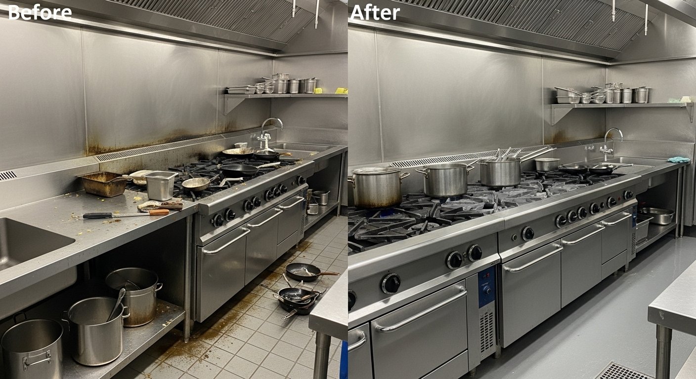Commercial Hood Cleaning Cost in Eastchester article image showing commercial kitchen compliance and cleaning
